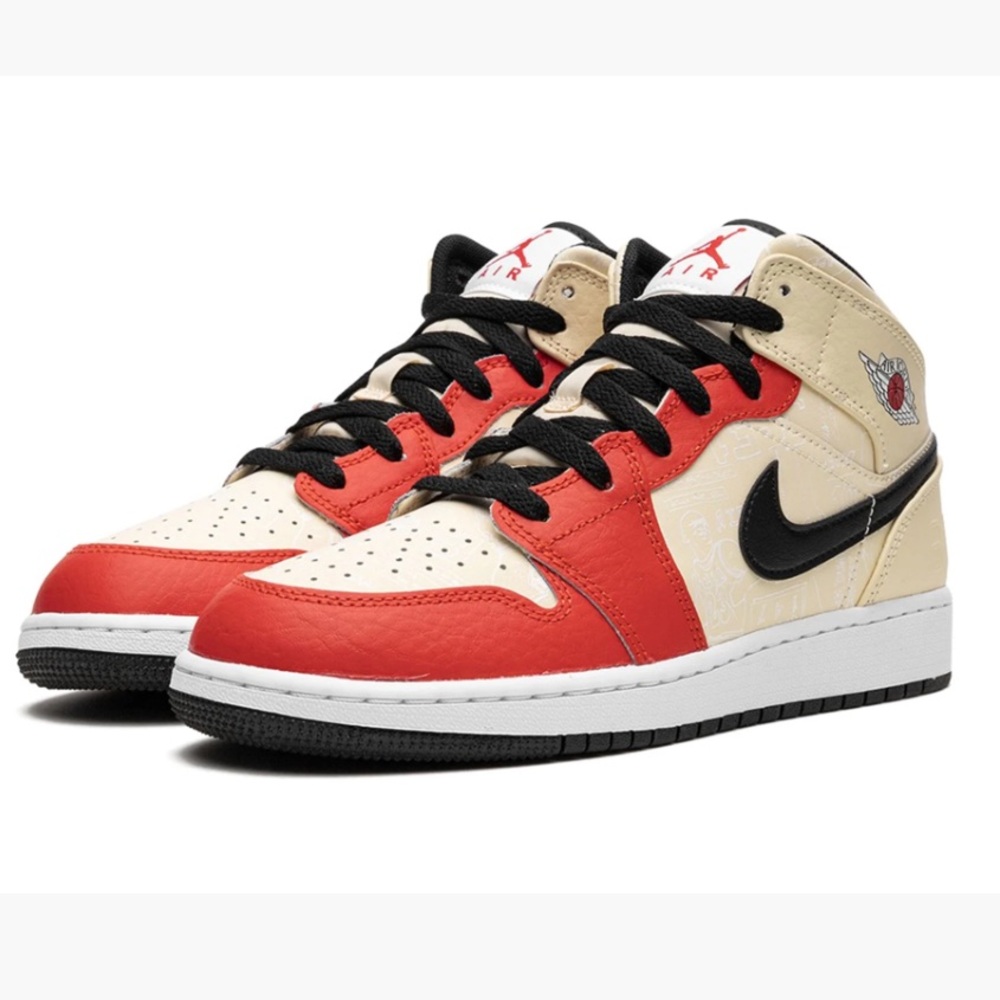 Youth Jordan 1 Mid SS (GS) DV7012 100 size 3